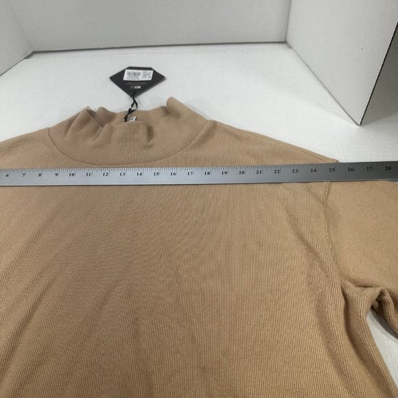 Ava And Viv Women's Size 2X 20W-22W Sweater Short Turtle Neck Ribbed Tan New - Picture 8 of 14